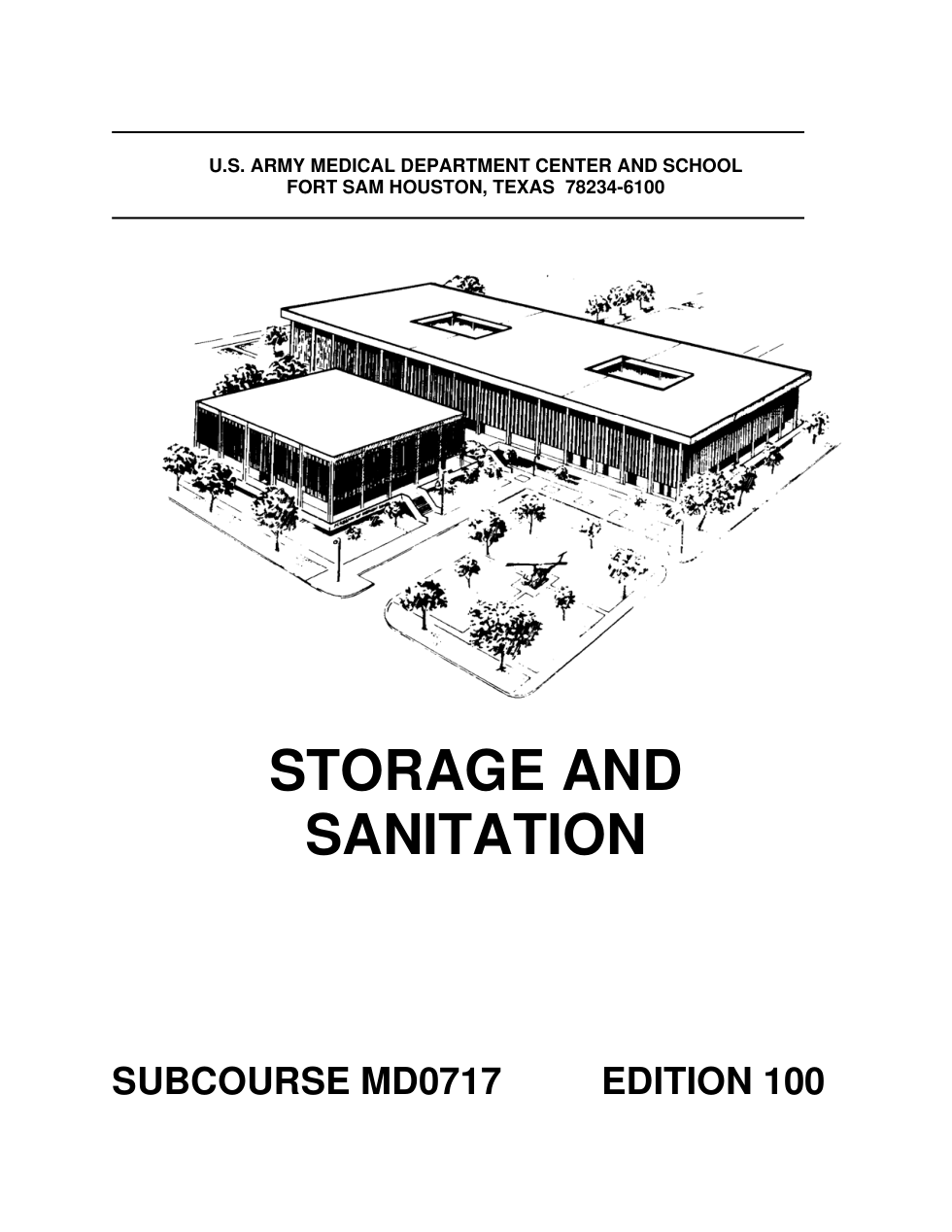 ARMY Medical - Storage and Sanitation 2005 135 pages cover