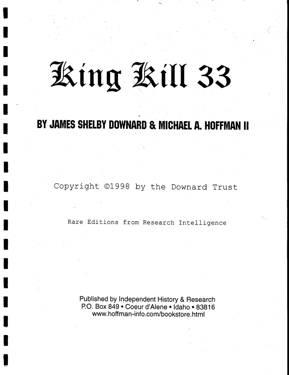 Downard, Hoffman - King-Kill 33 (1998) cover