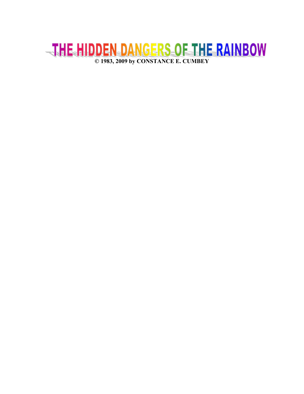 Hidden Dangers Of The Rainbow cover