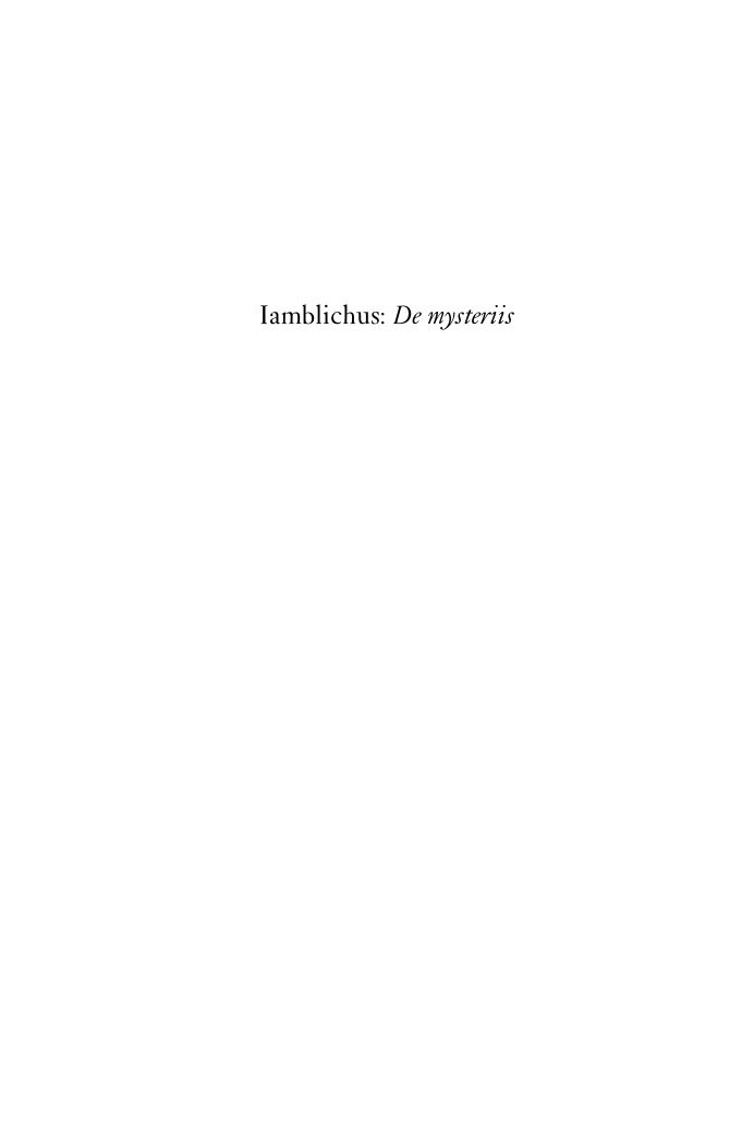 100398792-Iamblichus-de-Mysteriis cover