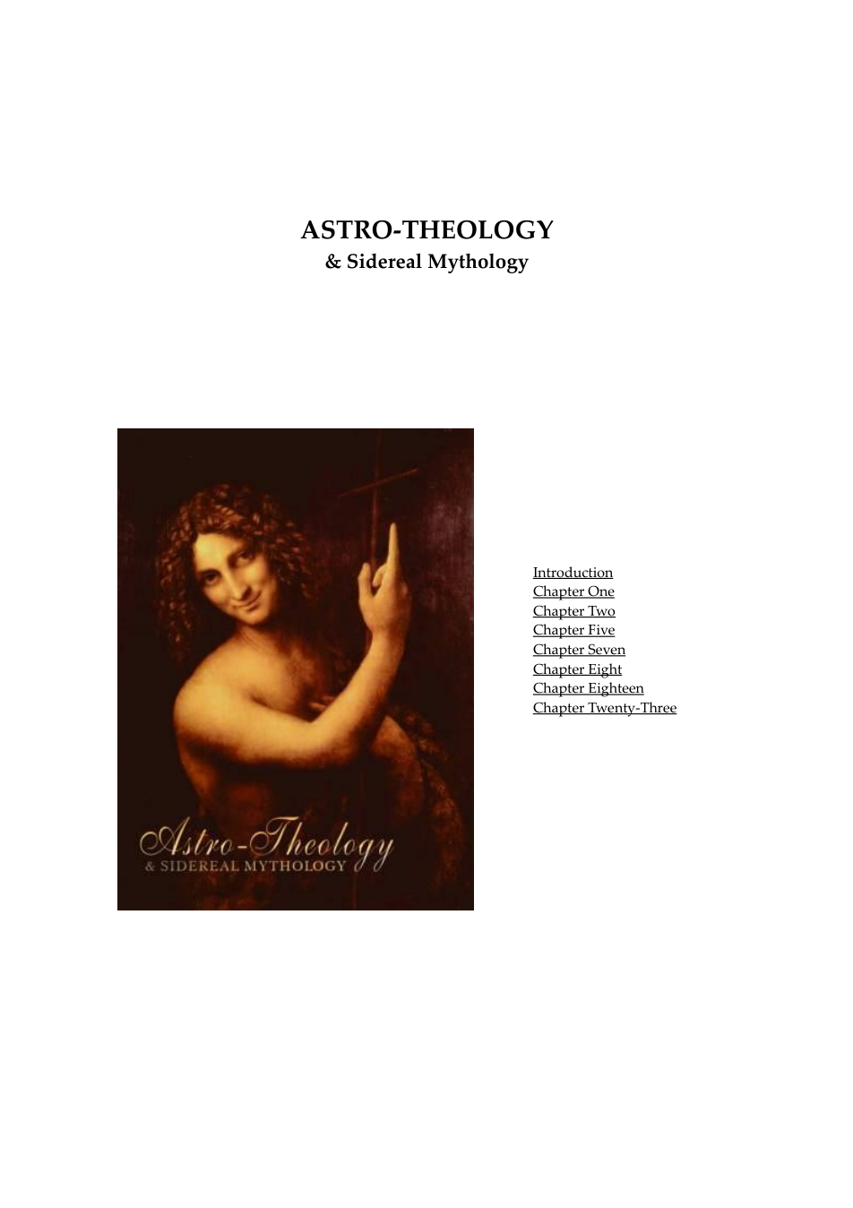 Michael Tsarion - Astro-Theology And Sidereal Mythology cover