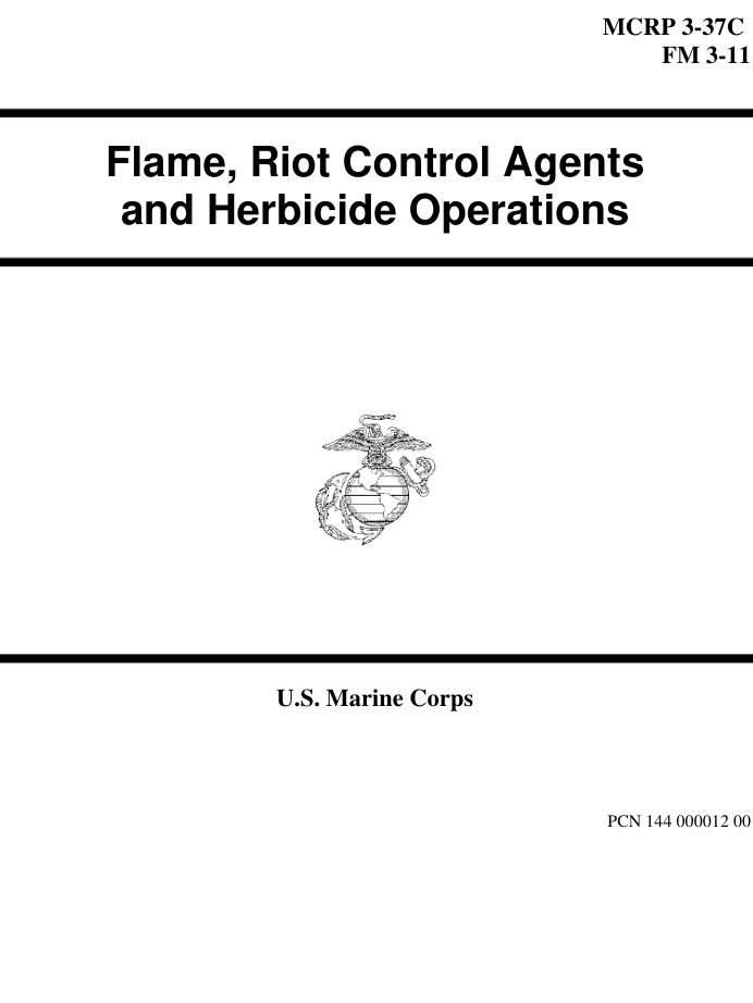 MCRP 3-37C Flame, Riot Contol Agents and Herbicide Ops cover