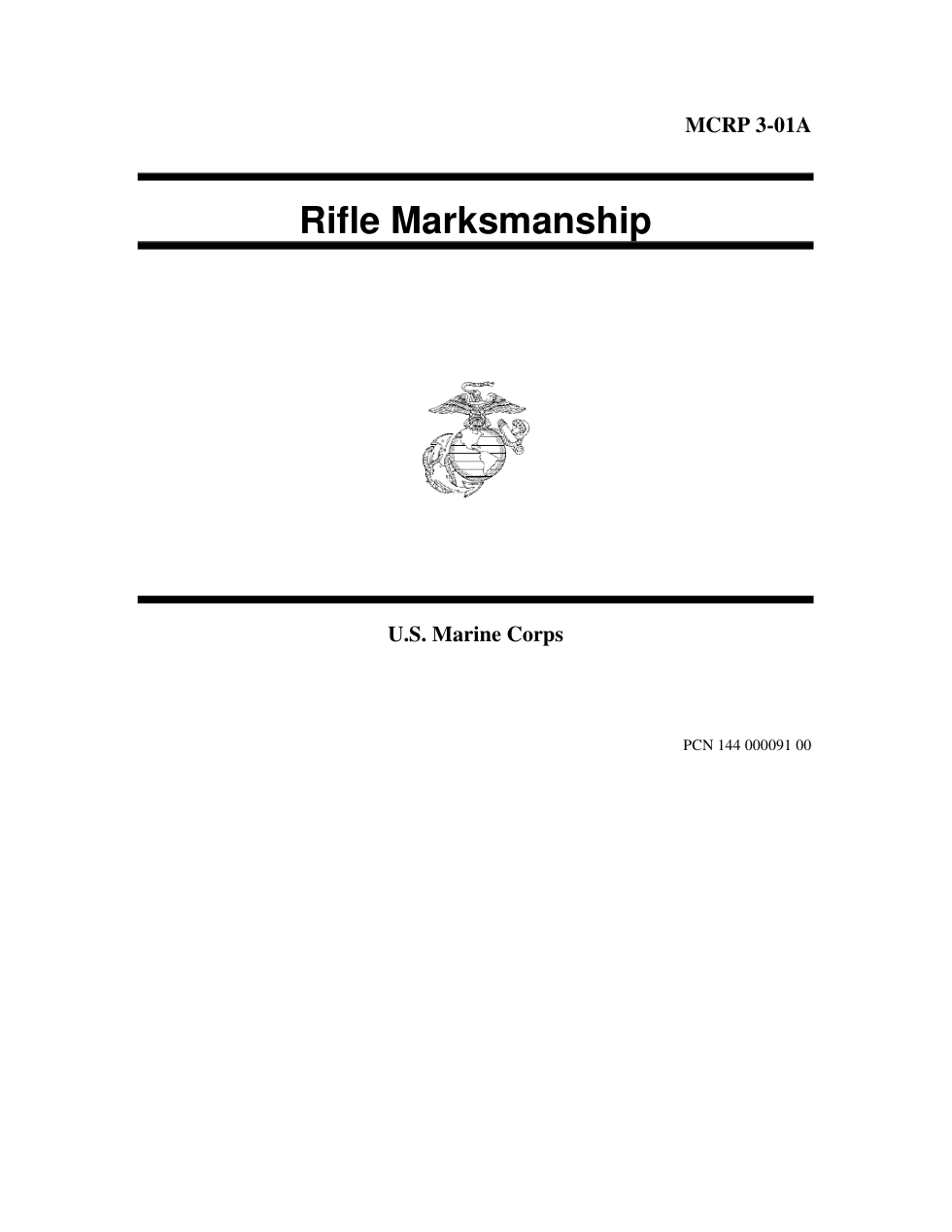 MCRP 3-01A Rifle Marksmanship cover