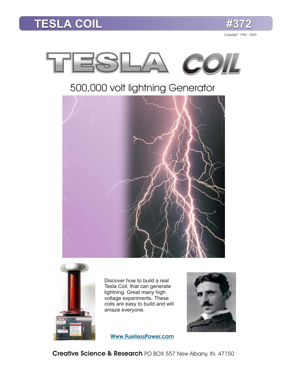 Tesla Coil cover
