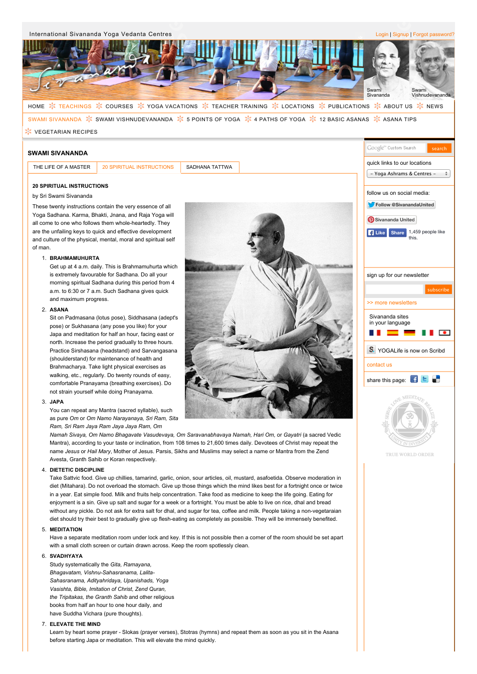 02 Sivananda Yoga Vedanta Centres Swami Sivananda cover