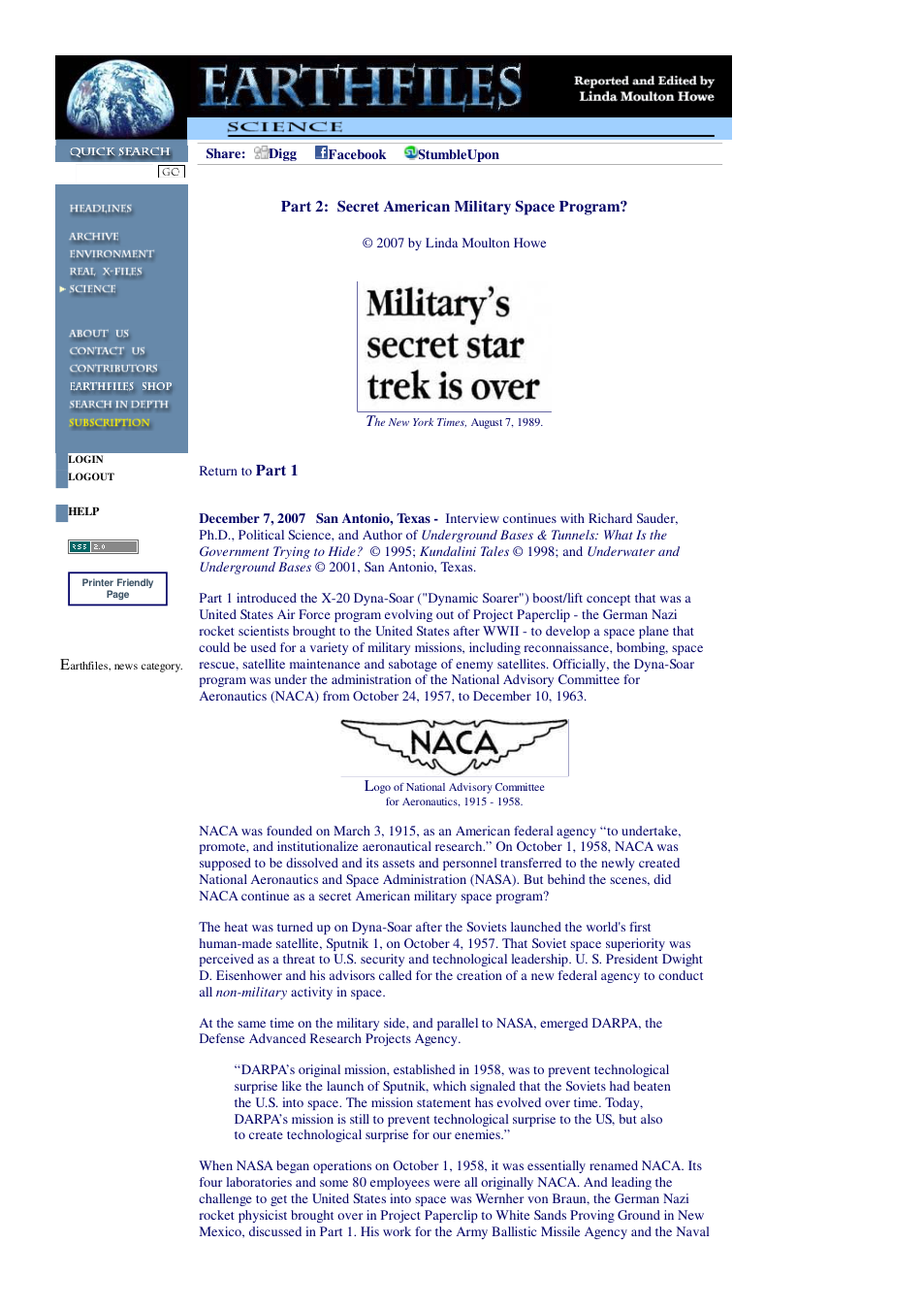 12 07 2007 Part 2 Secret American Military Space Program cover