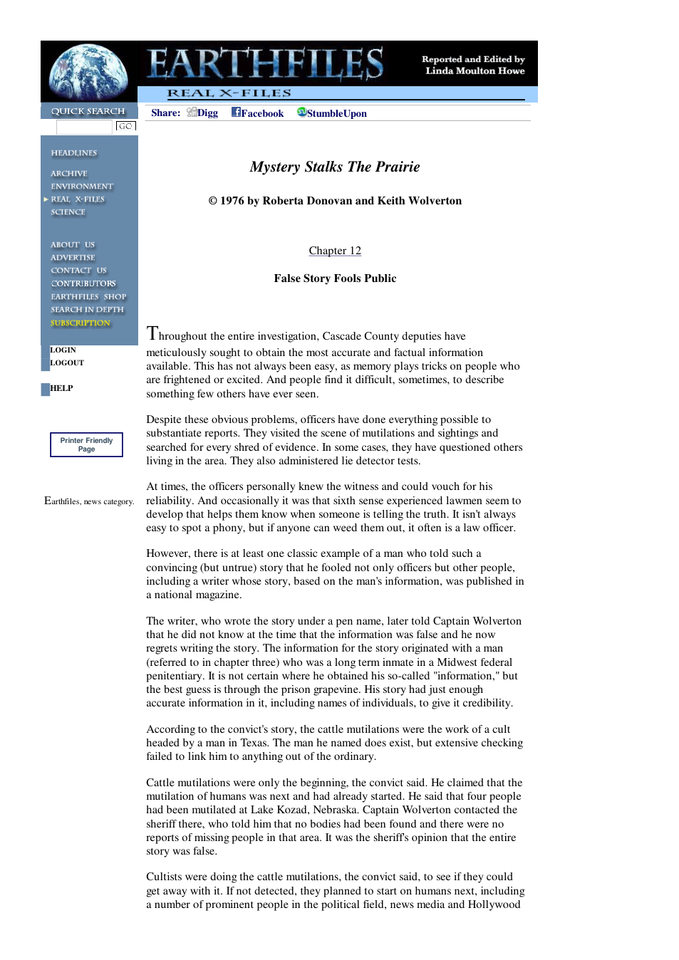 11 03 2002 Chapter 12 - Mystery Stalks The Prairie cover