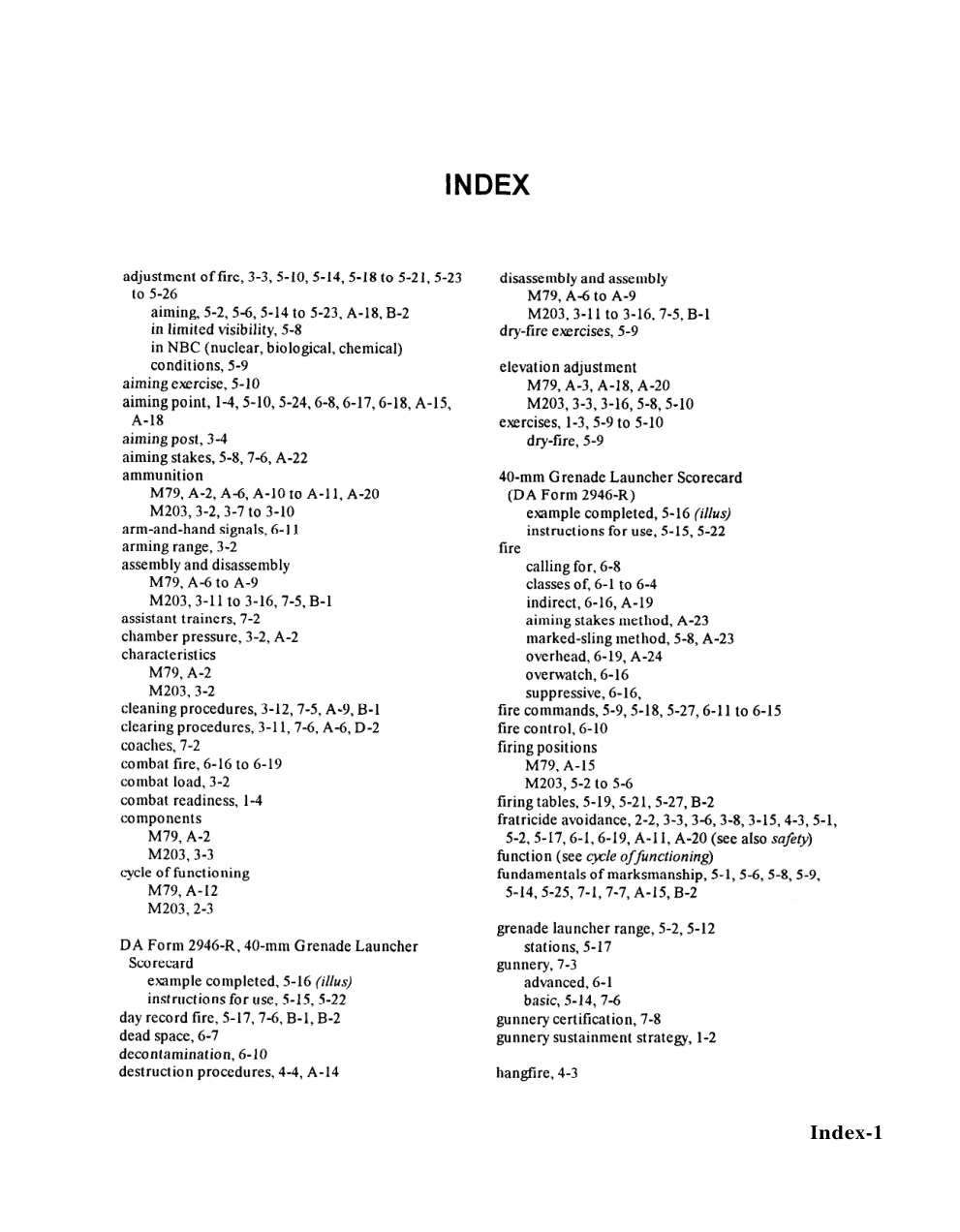 index cover