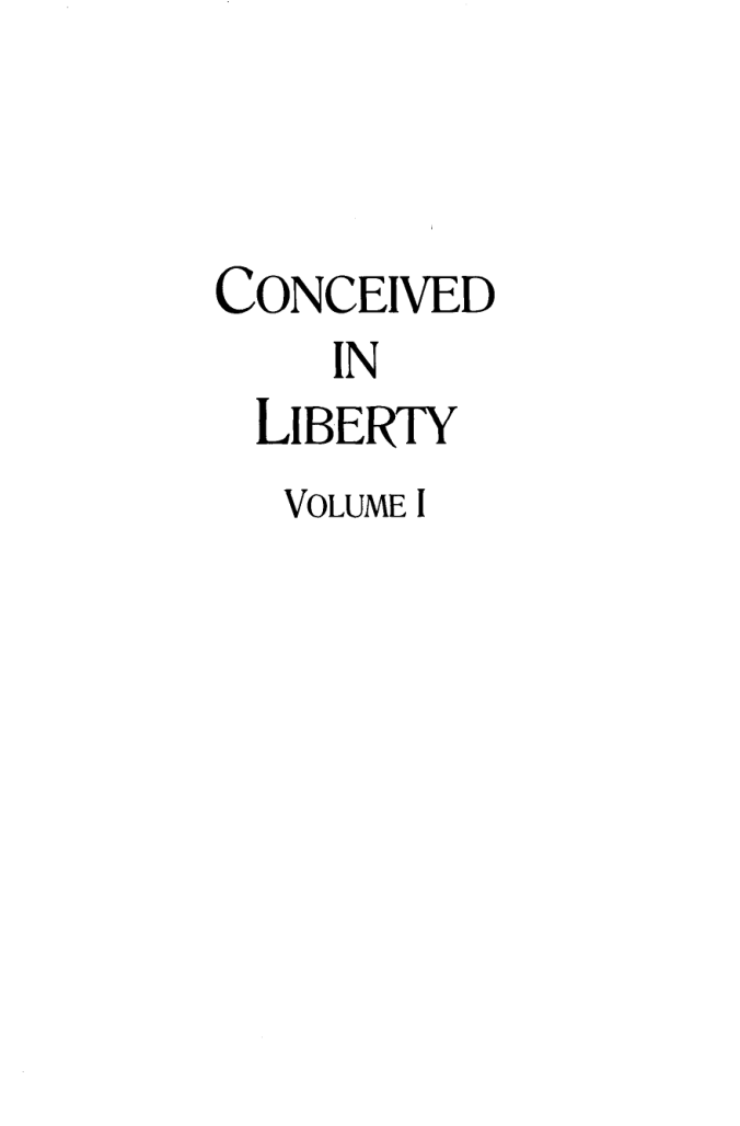Murray Rothbard - Conceived In Liberty cover