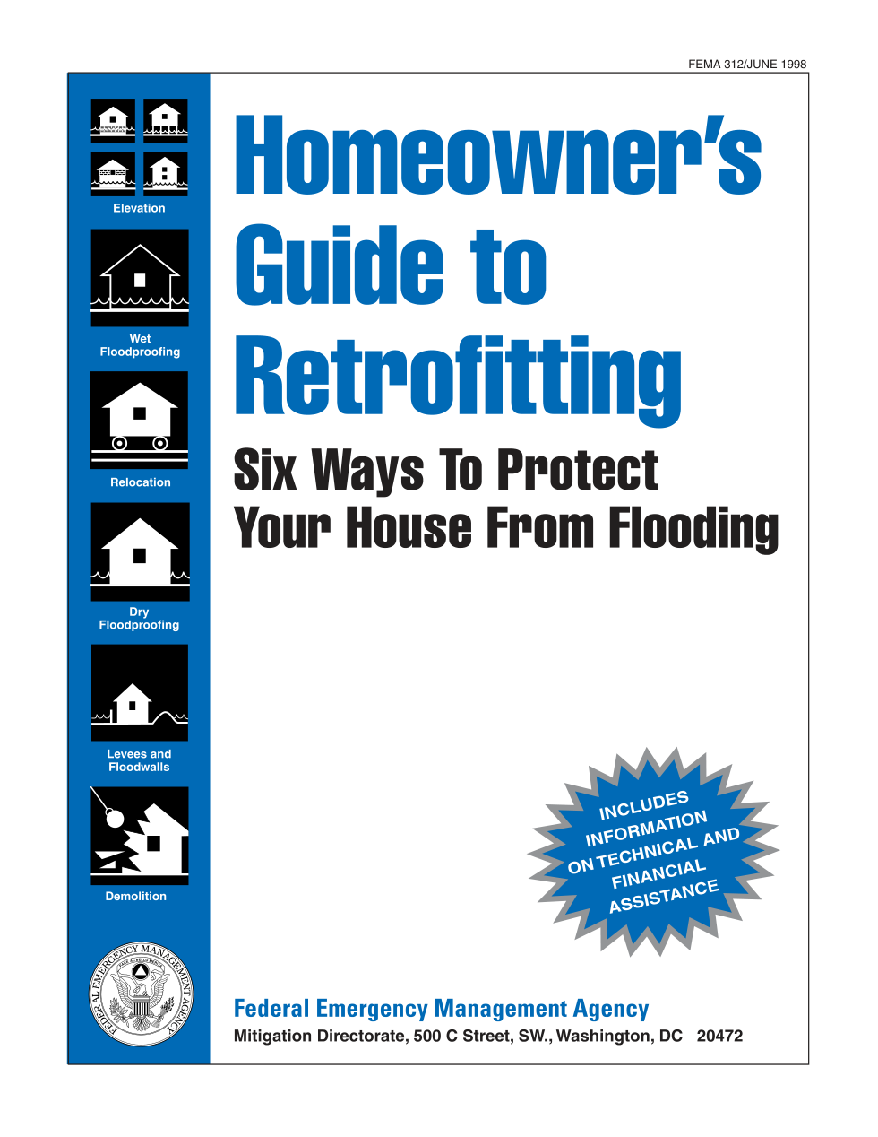 FEMA Homeowners Retrofitting-Flooding 1998 173pgs cover