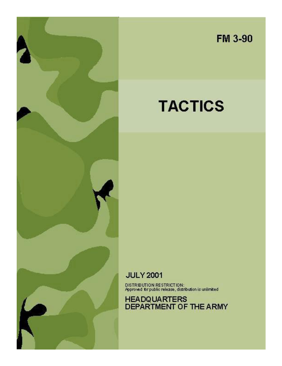 ARMY Tactics FM 3-90 2001 564 pages cover