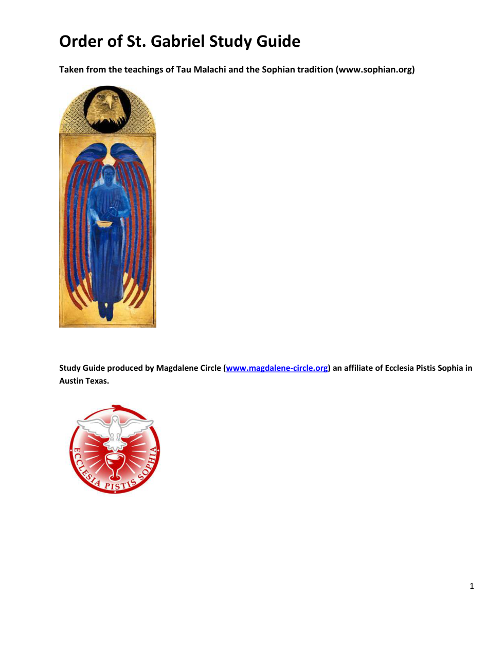 Order of St. Gabriel Study Guide cover