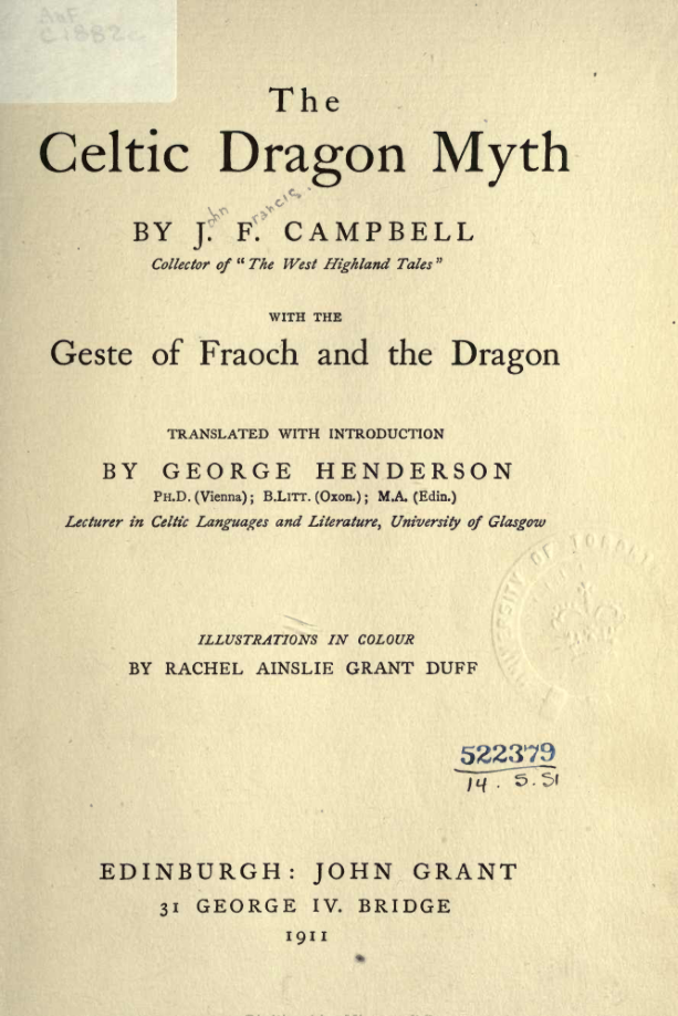 The Celtic Dragon Myth - J F Campbell cover