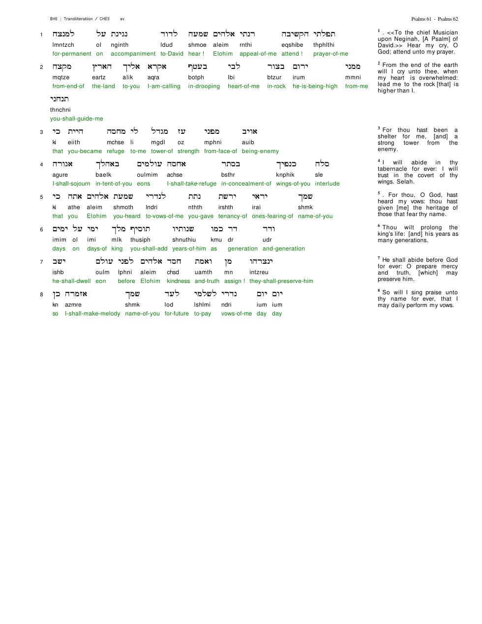 19061-The Book Of Psalms Chapter-061 cover