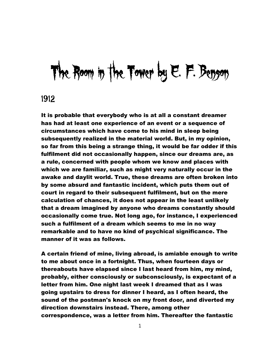 The Room in the Tower cover