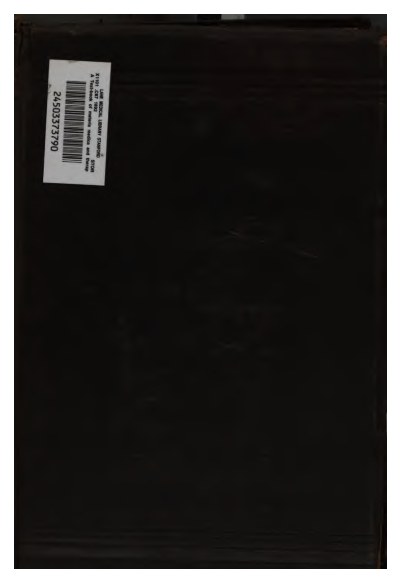 A text-book of materia medica and therapeutics - characteristic, analytical, and comparative - A. C. Cowperthwaite (1892) cover