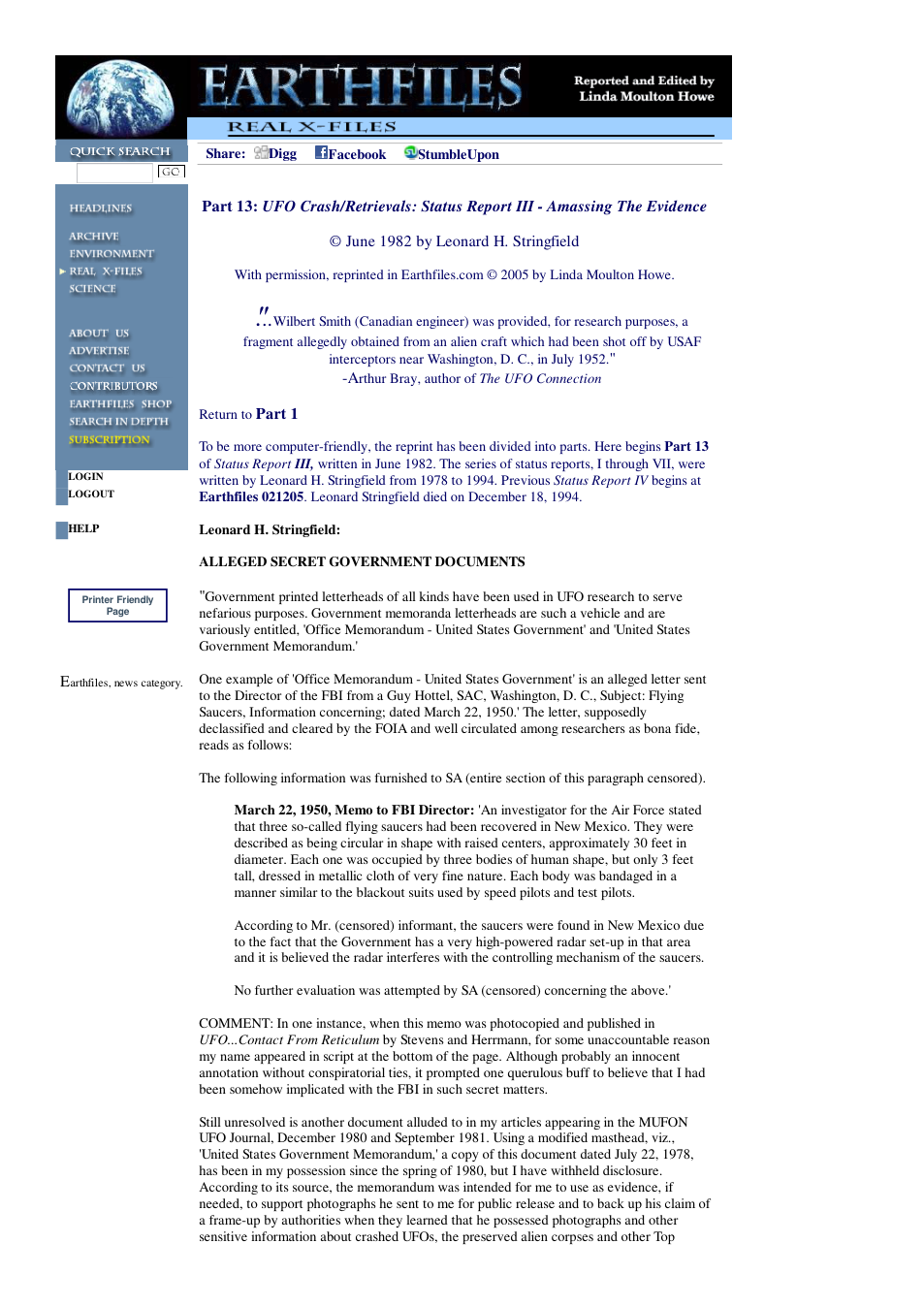06 17 2005 Part 13 UFO Crash Retrievals Status Report III - Amassing The Evidence cover