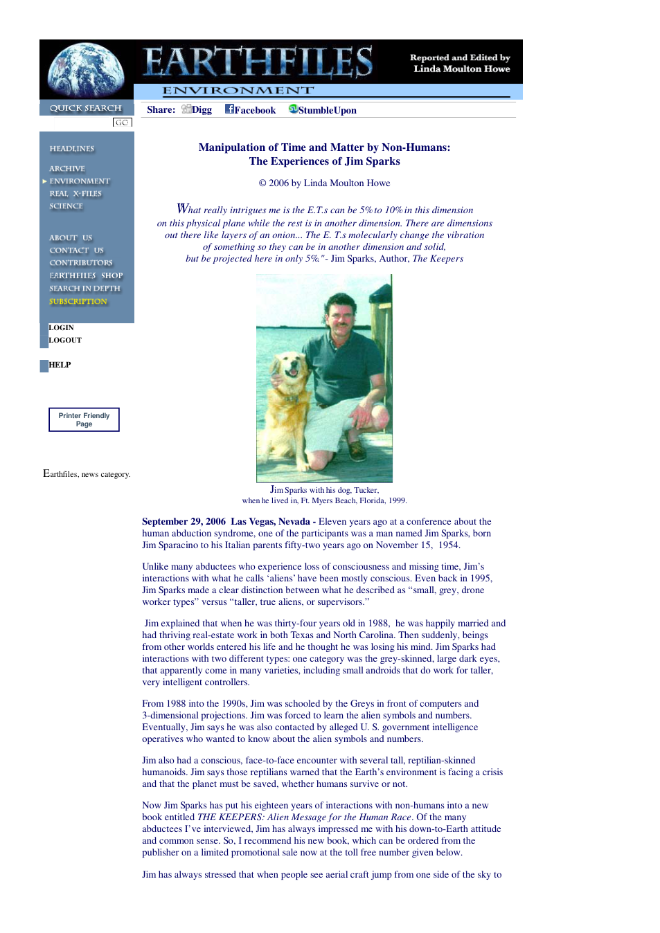 09 29 2006 Manipulation of Time and Matter by Non-Humans The Experiences of Jim Sparks cover