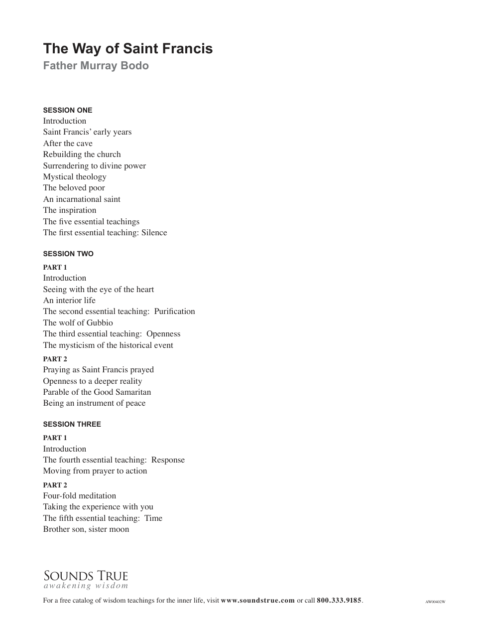 The Way of Saint Francis TOC cover
