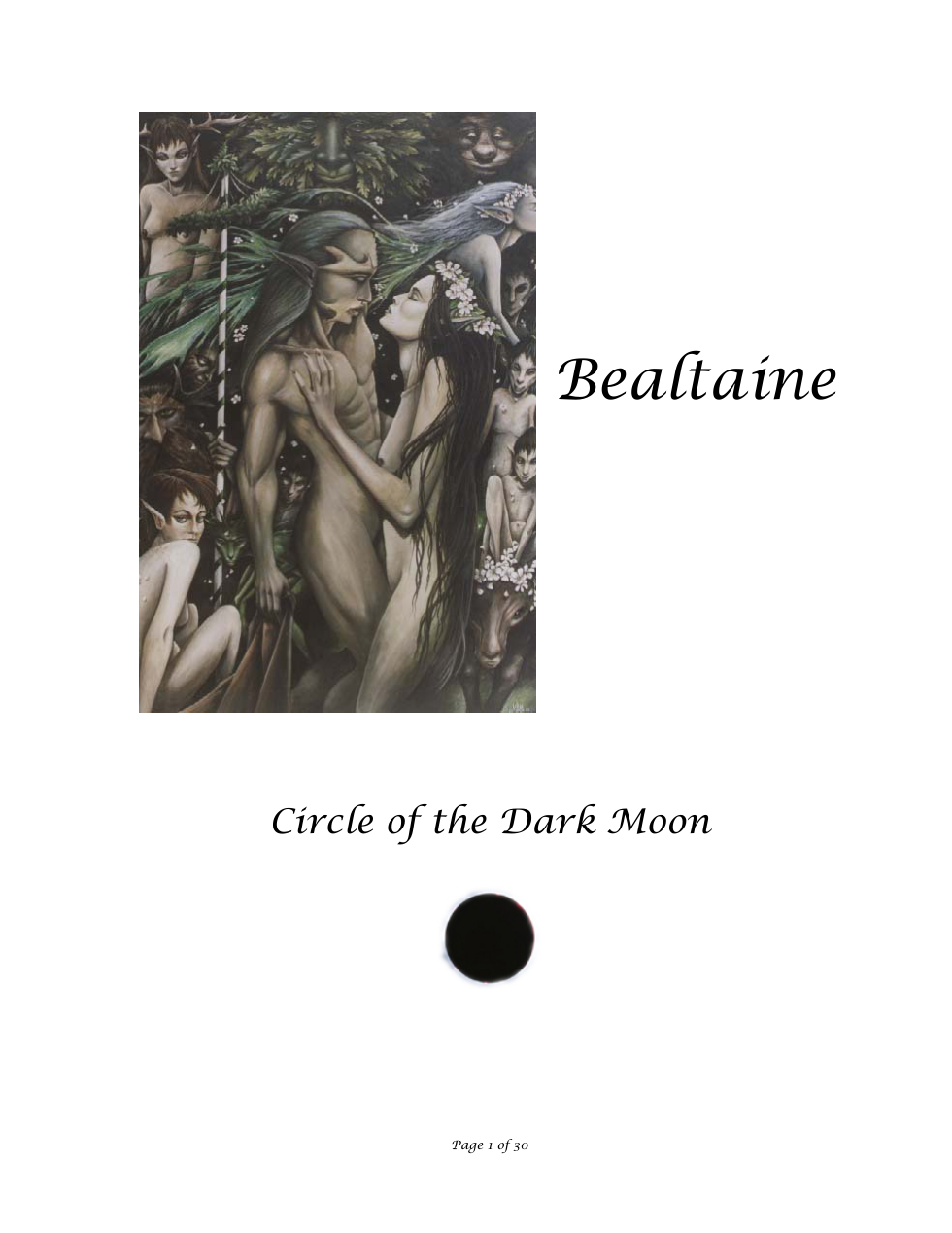 Anonymous - Bealtaine Circle Of The Dark Moon cover