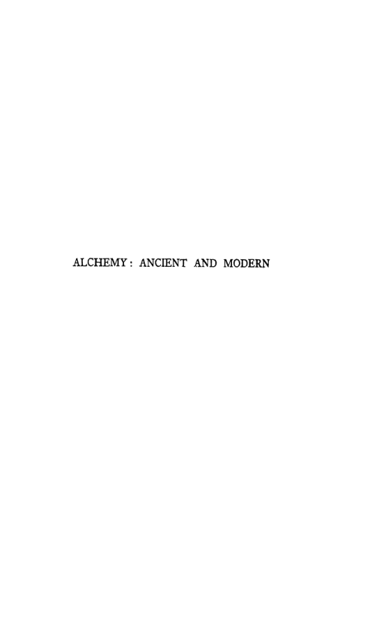 Alchemy - ancient and modern [2nd Edition]- H. S. Redgrove (1922) cover