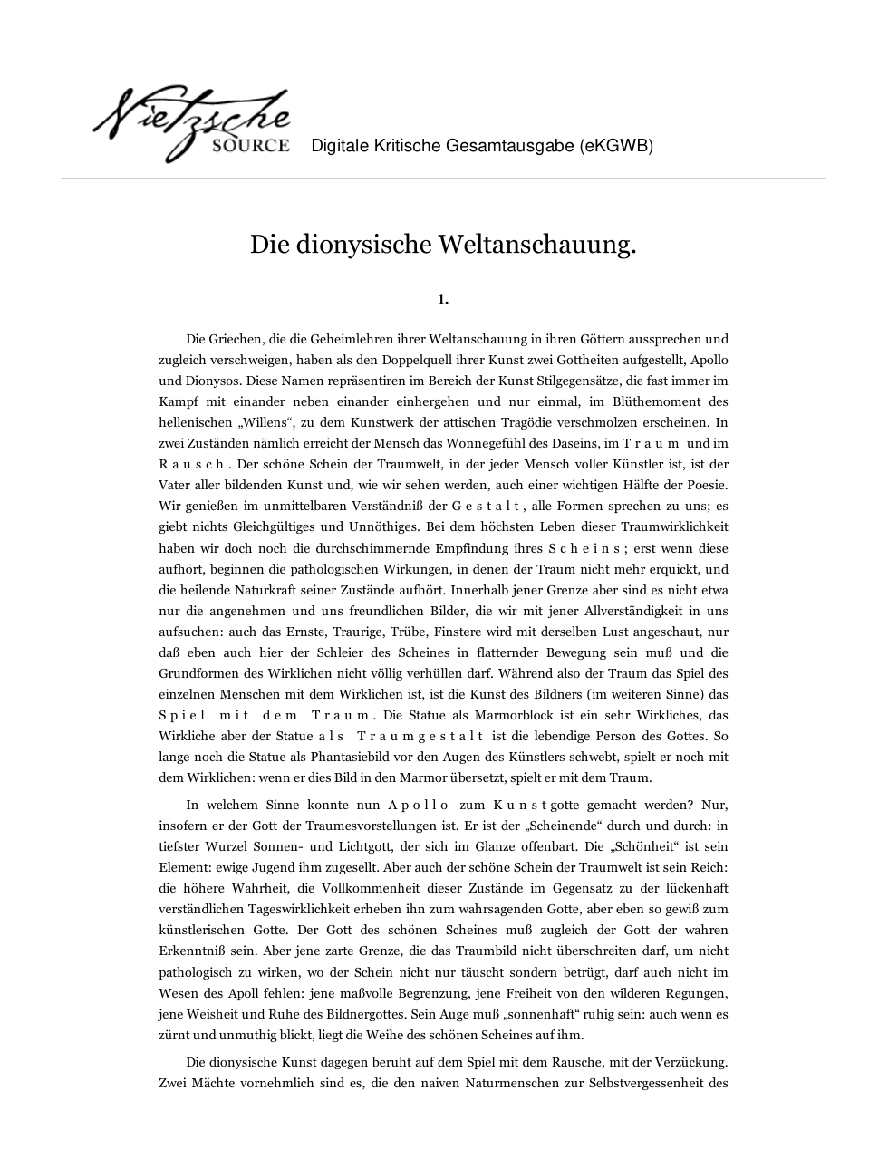 Die dionysische Weltanschauung cover
