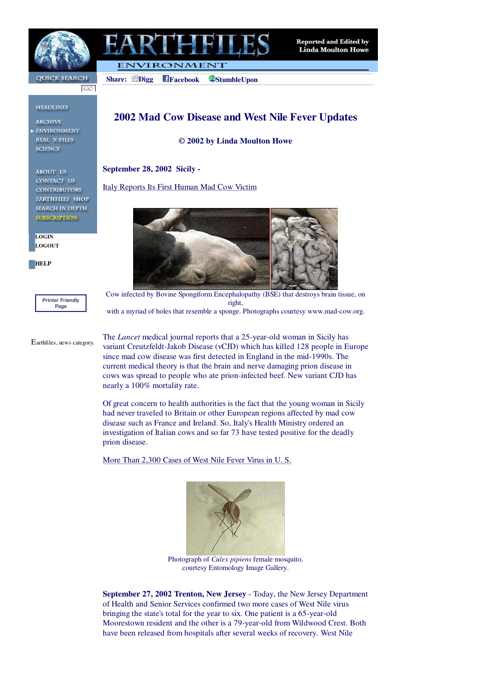 09 28 2002 2002 Mad Cow Disease and West Nile Fever Updates cover