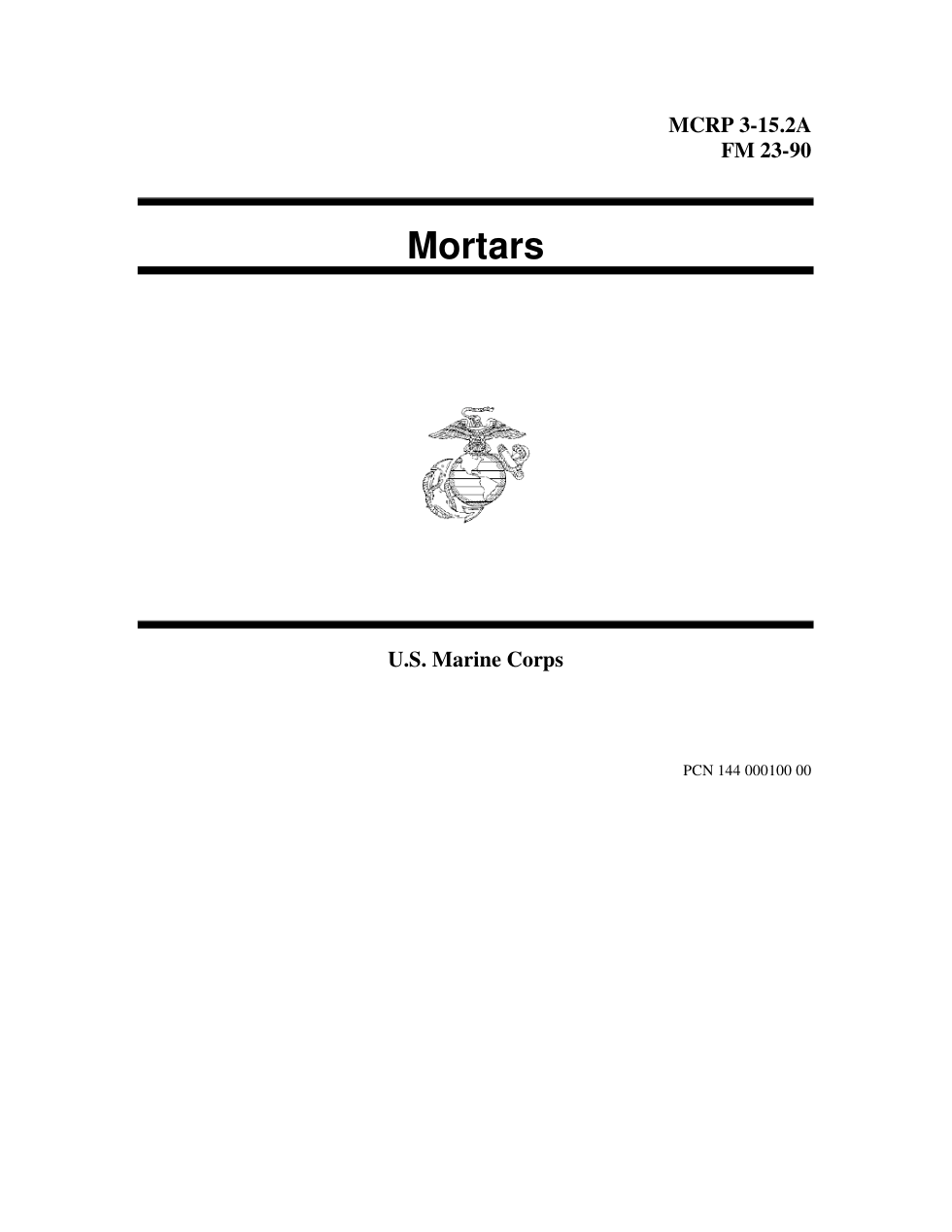 MCRP 3-15.2A Mortars cover