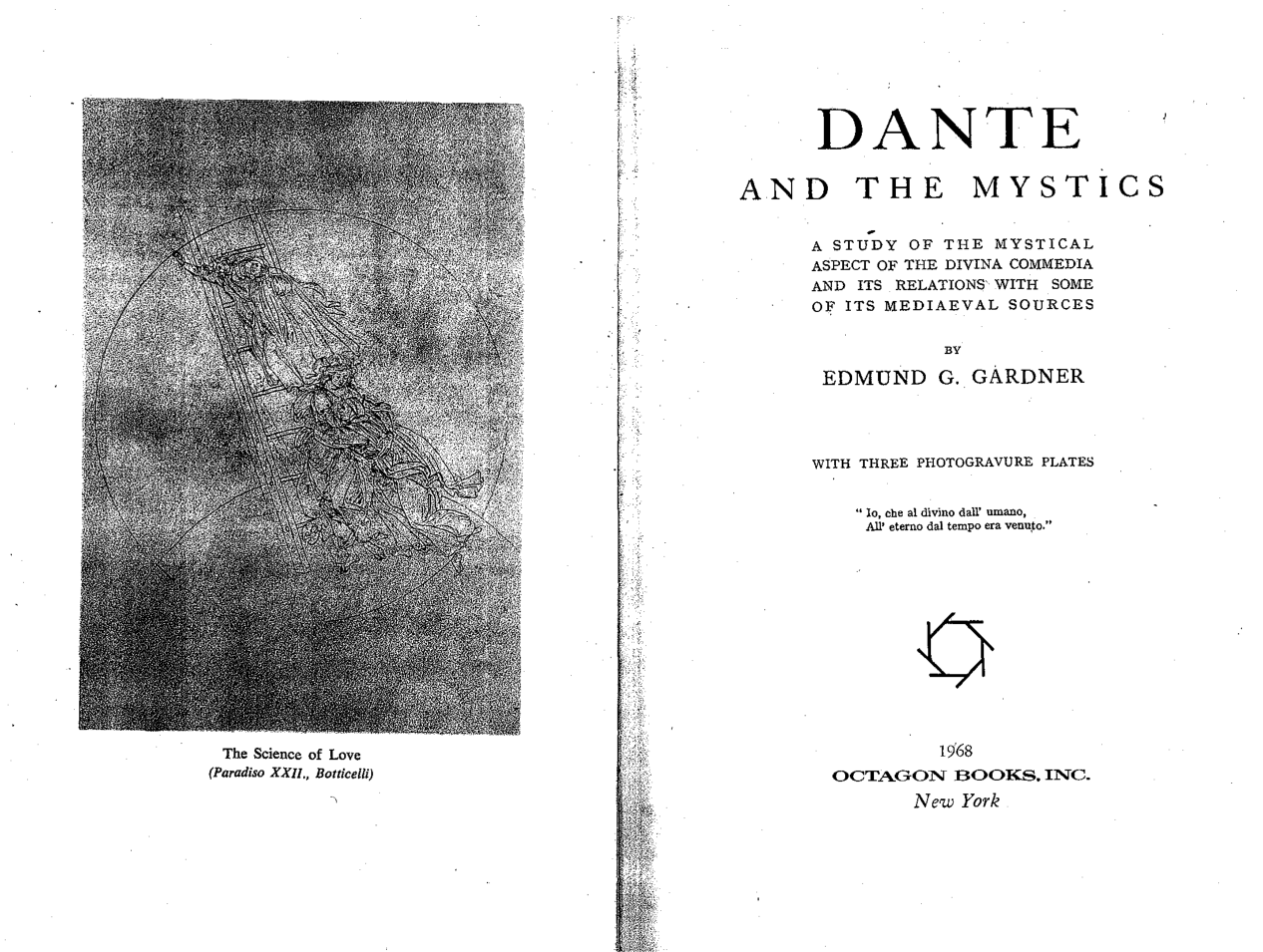 Edmund G. Gardner - Dante and the Mystics, A Study of the Mystical Aspect of the Divine Commedia cover