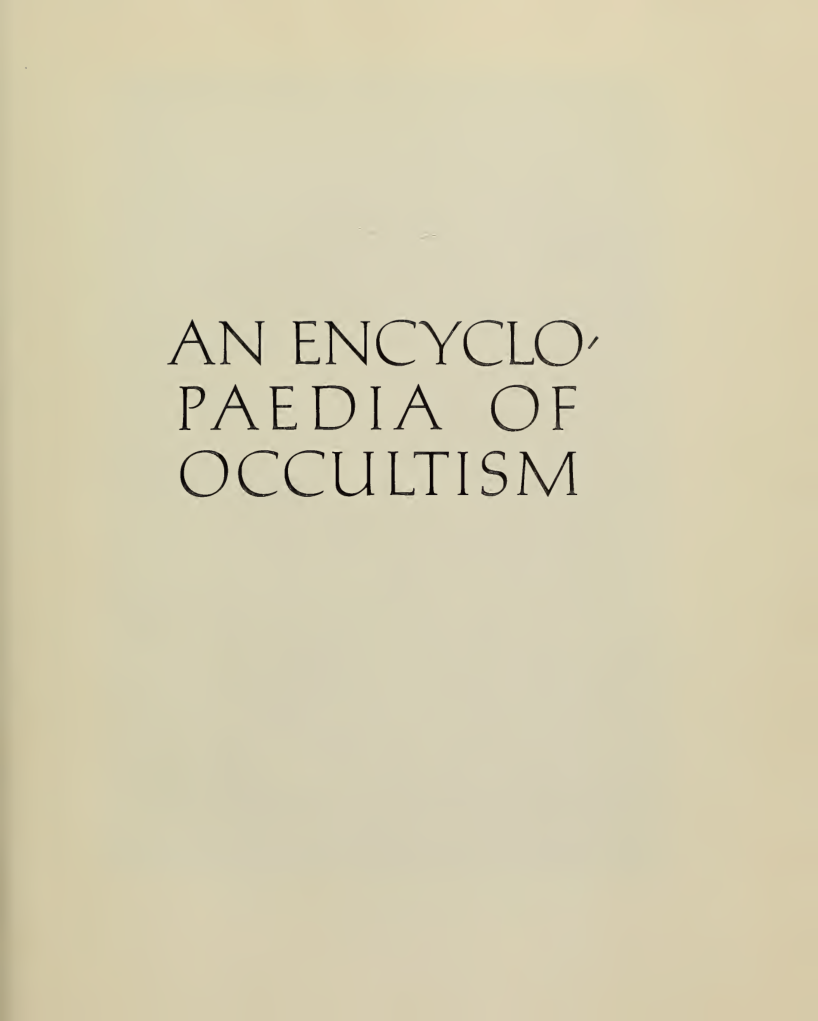 Encyclopaedia Of Occultism(1960) cover