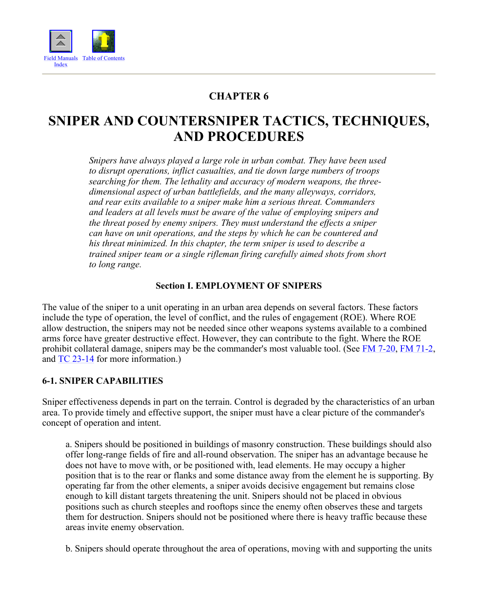 Sniper,Countersniper Tactics,Techniques,Proced. 15 pages cover