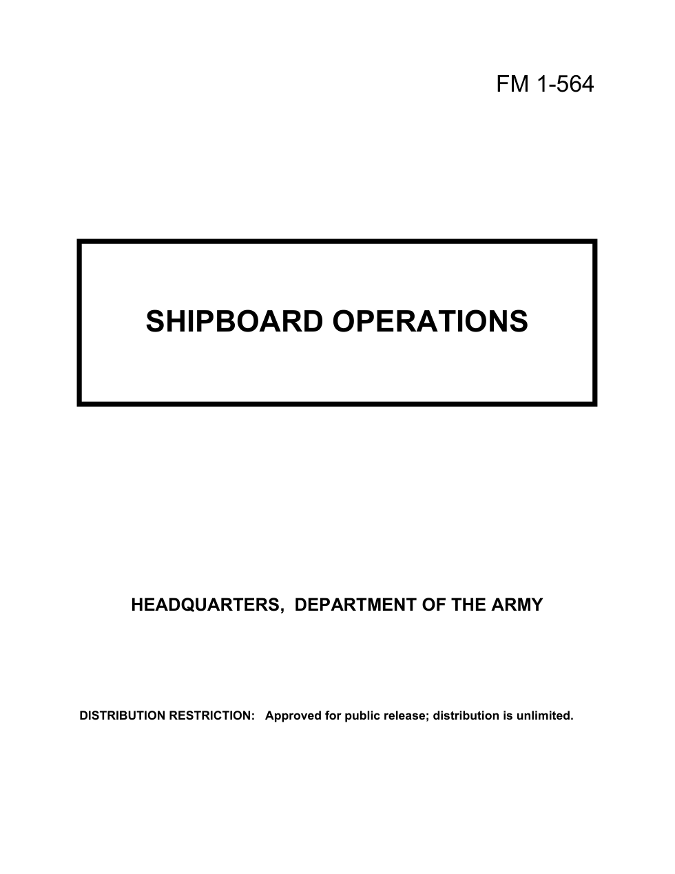 ARMY Shipboard Operations 1997 277 pages cover