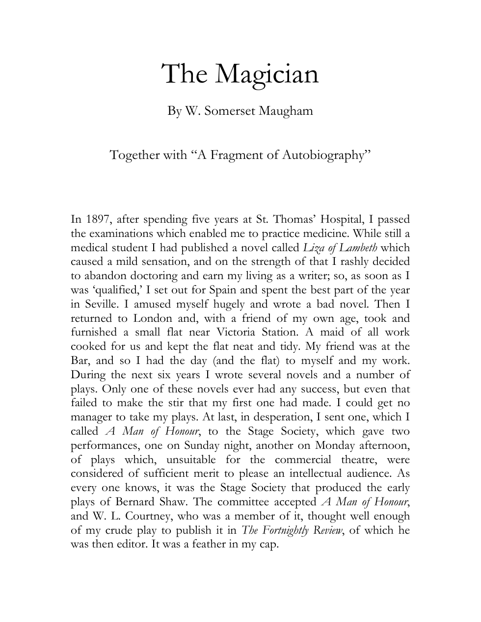 Magician cover