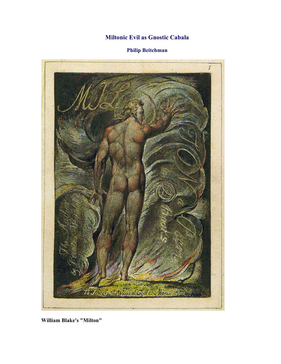 Miltonic Evil as Gnostic Cabala cover