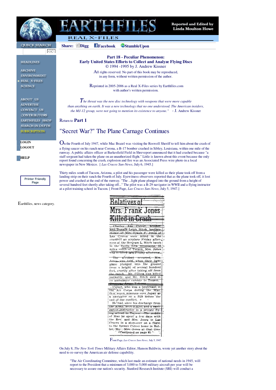 04 12 2006 Part 18 - Peculiar Phenomenon Early United States Efforts to Collect and Analyze Flying Discs cover