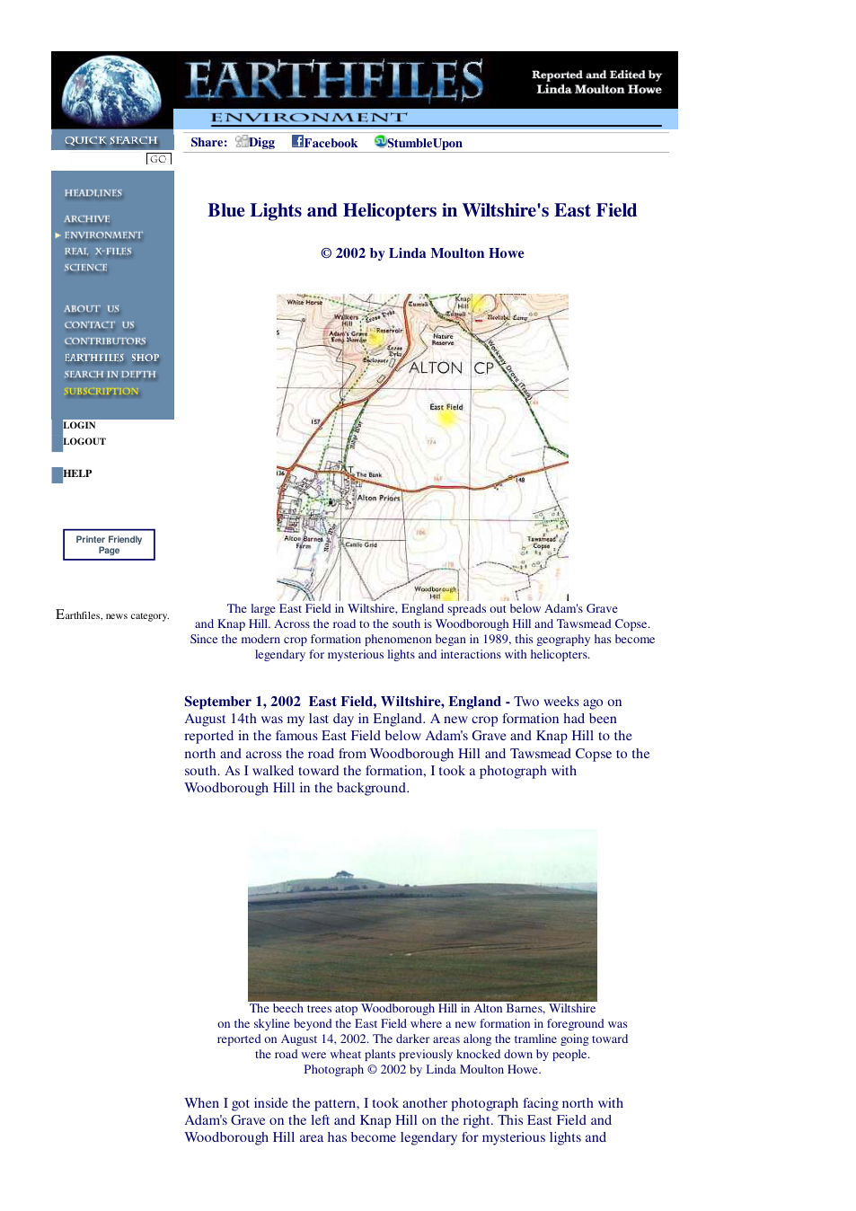09 02 2002 Blue Lights and Helicopters in Wiltshire's East Field cover