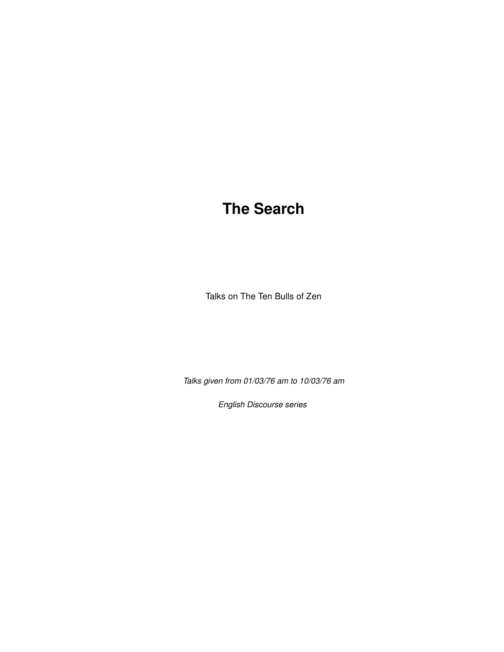 The Search cover
