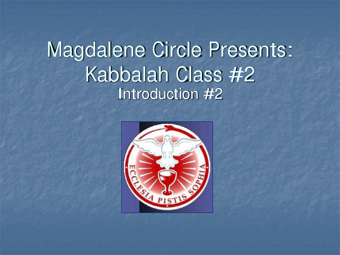 Kabbalah Class #2 cover