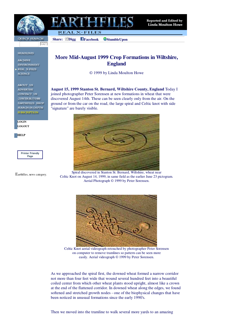 08 15 1999 More Mid-August 1999 Crop Formations in Wiltshire, England cover