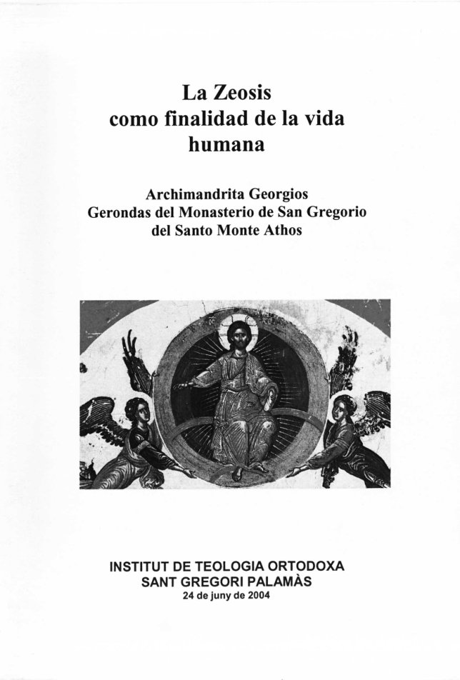 Αrchίmandήta Georgios - La Zeosis como finalidad de la vida humana [Scan (PDF)] cover