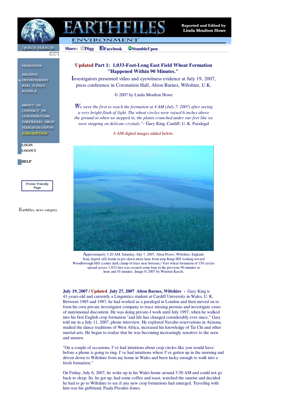 07 27 2007 Updated Part 1 1,033-Foot-Long East Field Wheat Formation Happened Within 90 Minutes cover