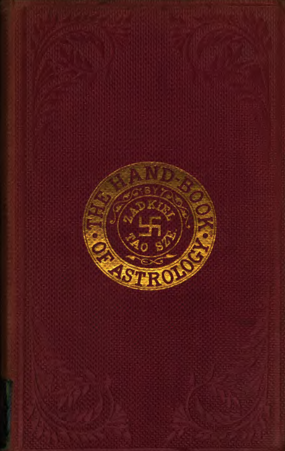 The Handbook of Astrology - Zaqdkiel Tao Sze (1861) cover