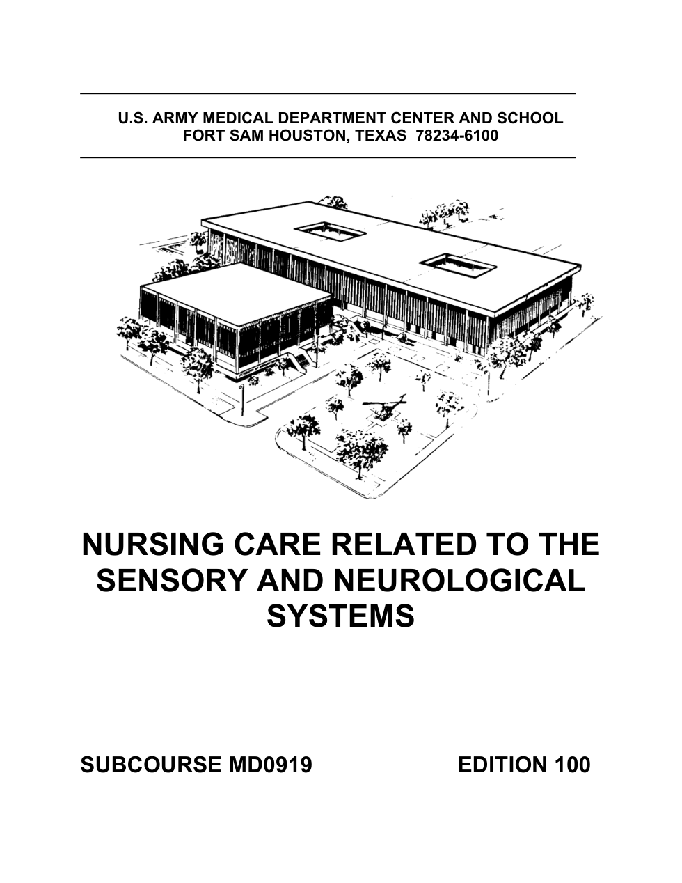 ARMY Nursing - Sensory & Neurological Sys. Related 113p. cover
