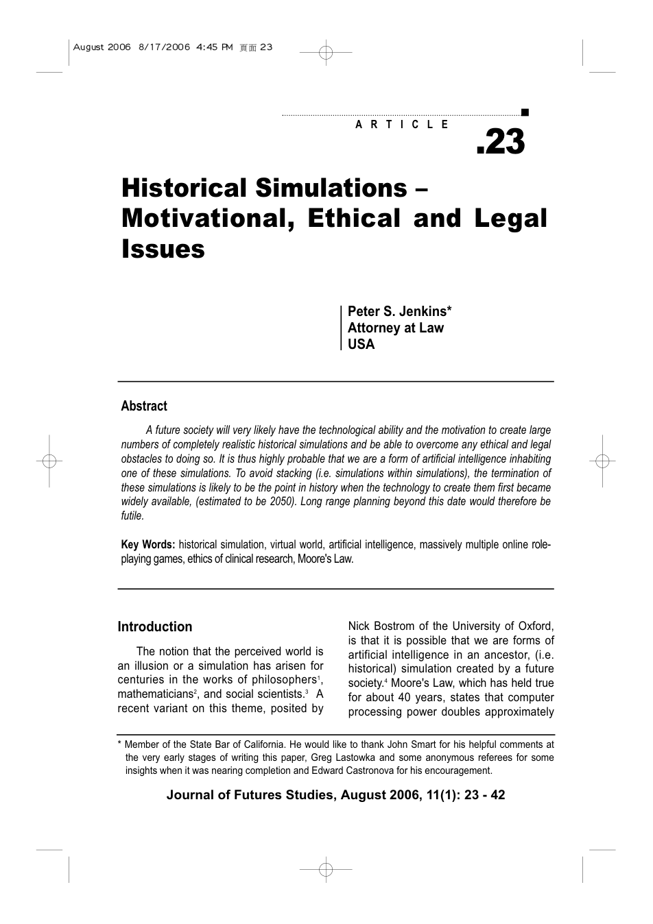 Historical Simulations cover