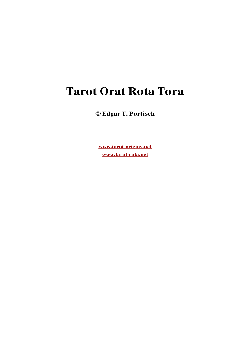 Tarot Orat RotaTora cover