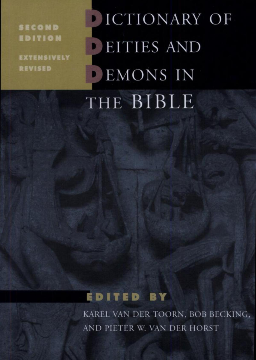 Toorn Becking Van der Horst eds Dictionary of Deities and Demons in the Bible BRILL 1999 cover