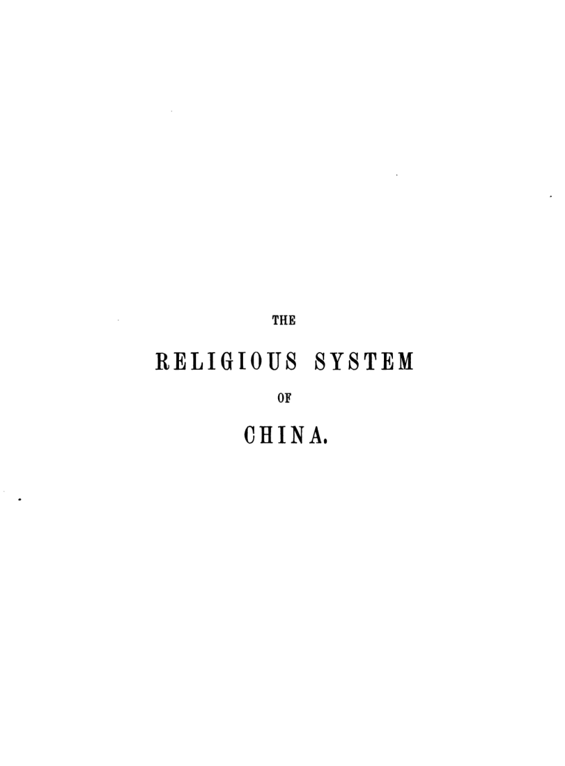The Religious System Of China - J J M De Groot cover