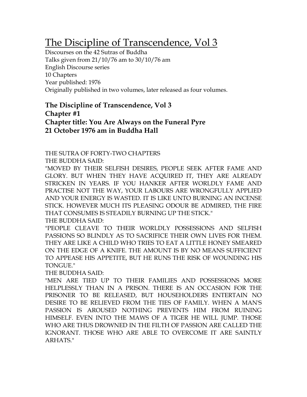 The Discipline of Transcendencevol3 cover