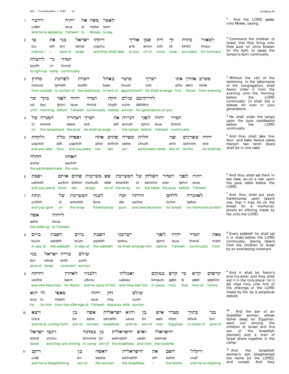 03024-The Book Of Leviticus Chapter-024 cover