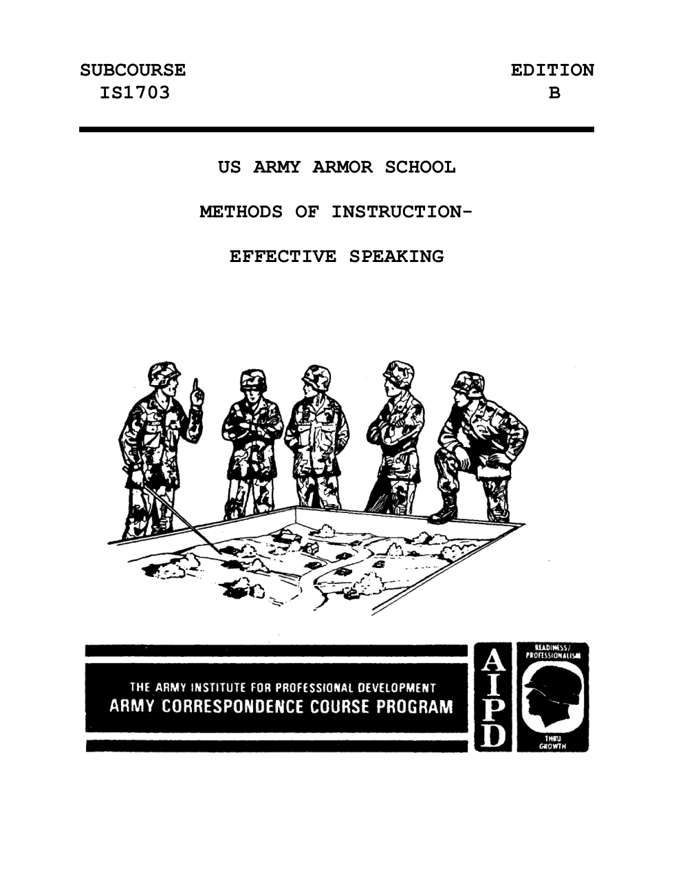 ARMY Effective Speaking IS1703 169 pages cover